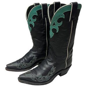 FLAMING Vintage Genuine JUSTIN Western Cowboy Boots - 5.5 US
